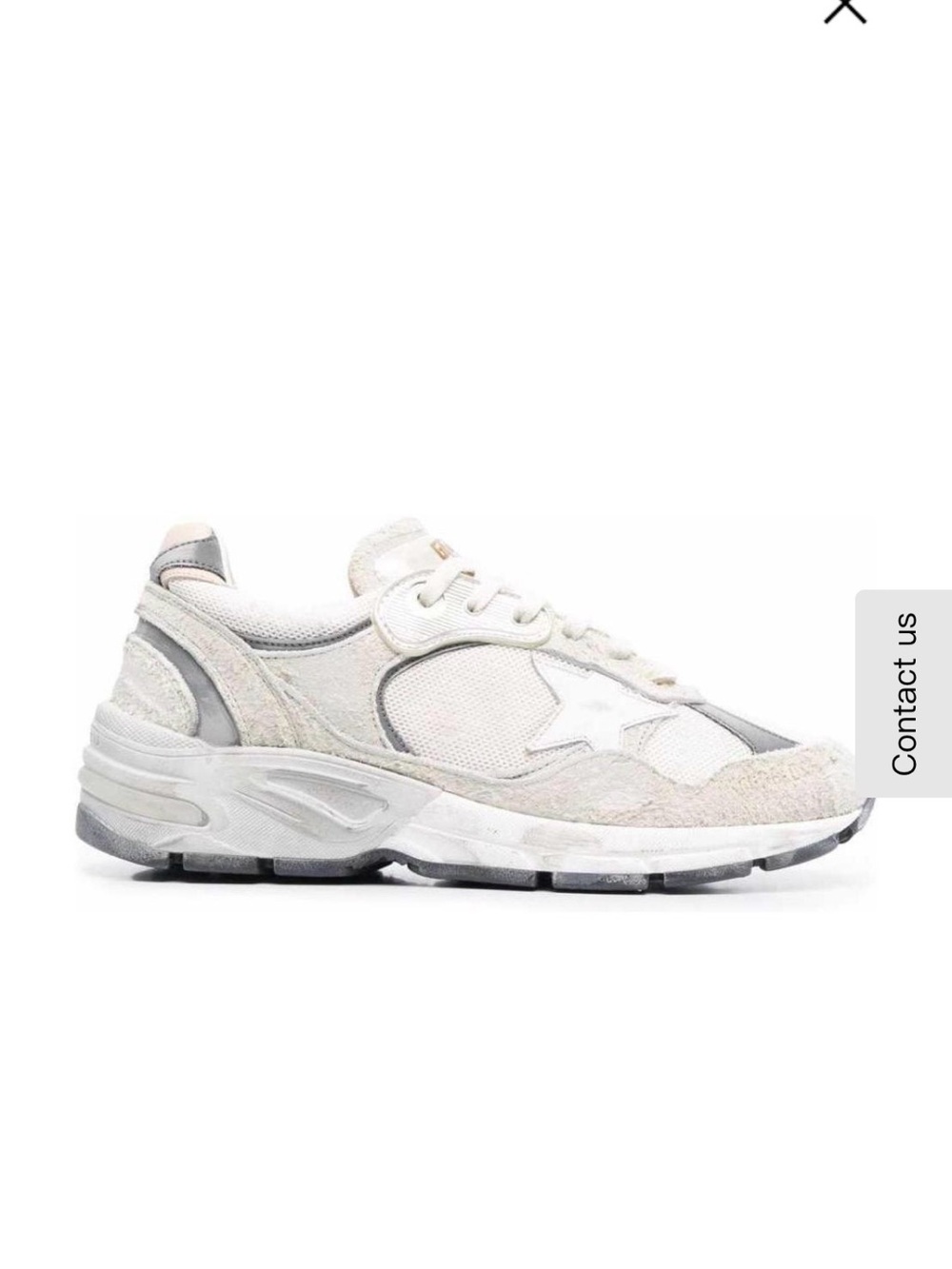Golden Goose White and Gray Women's Running-Inspired Sneakers